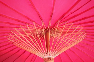 Art fabric umbrella in the park