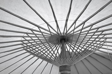 Art fabric umbrella in the park