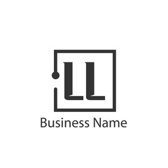 Initial Letter LL Logo Template Design