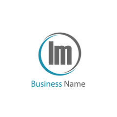 Initial Letter LM Logo Template Design
