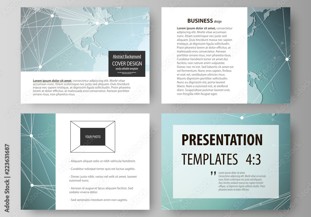 Aufkleber the minimalistic abstract vector illustration of the editable layout of the presentation slides desi