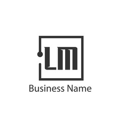 Initial Letter LM Logo Template Design