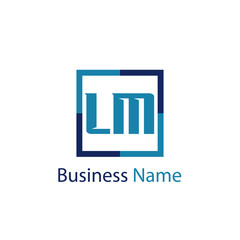 Initial Letter LM Logo Template Design
