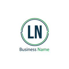 Initial Letter LN Logo Template Design