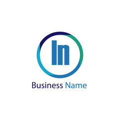 Initial Letter LN Logo Template Design