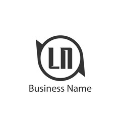 Initial Letter LN Logo Template Design
