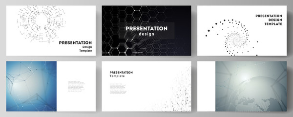 Fototapeta na wymiar The minimalistic abstract vector illustration of the editable layout of the presentation slides design business templates. Technology, science, future concept abstract futuristic backgrounds.