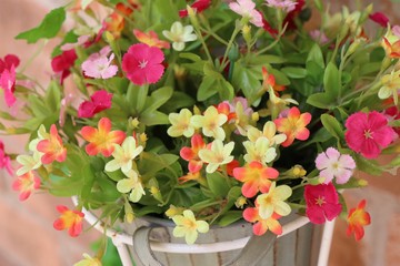 Beautyful colorful artificial flowers