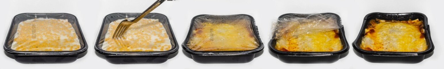 microwave food lasagna 