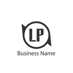 Initial Letter LP Logo Template Design