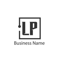Initial Letter LP Logo Template Design