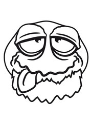 alt kopf großvater opa bart gesicht kopf betrunken verwirrt frech comic cartoon clipart cool
