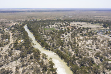 The  Barwon river near the New South Wales outback town of  brewarrina.