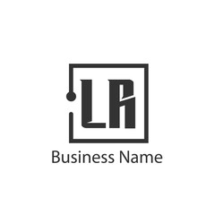 Initial Letter LR Logo Template Design