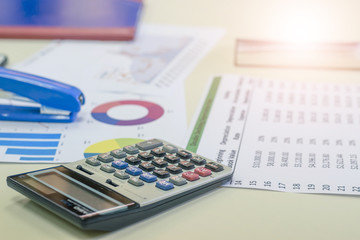 The business man working with accounting in the office