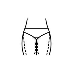 Beauty, cellulite leg thin icon. Element of beauty and anti aging icon for mobile concept and web apps. Thin line Beauty, cellulite leg thin icon can be used for web and mobile