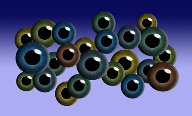 Fototapeta premium Here are eyes, many of them in an illustration