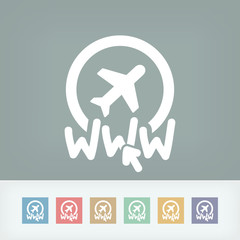 Website travel agency icon