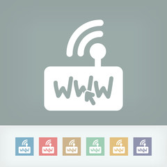 Illustration of internet modem icon