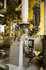 The centrifugal pump install on process condensate system at oil and gas offshore platform.