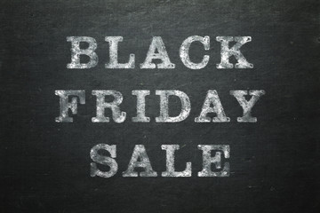 Black Friday Sale written on dark chalkboard