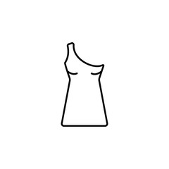 Shoulder woman dress clothes icon. Element of clothes icon for mobile concept and web apps. Thin line Shoulder woman dress clothes icon can be used for web and mobile