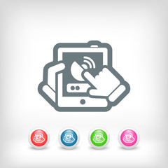 Antenna connection on tablet