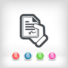 Fototapeta premium Document signed icon