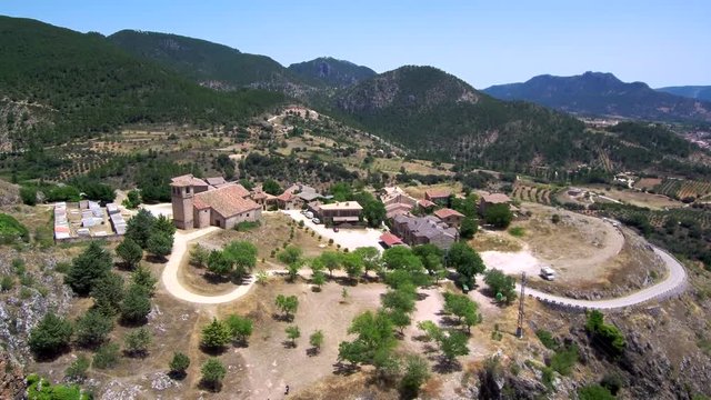 Drone in Riopar Viejo. Village of Albacete, Spain - 4k Video