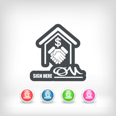 Banking agreement icon