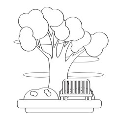 View of a park with a bench