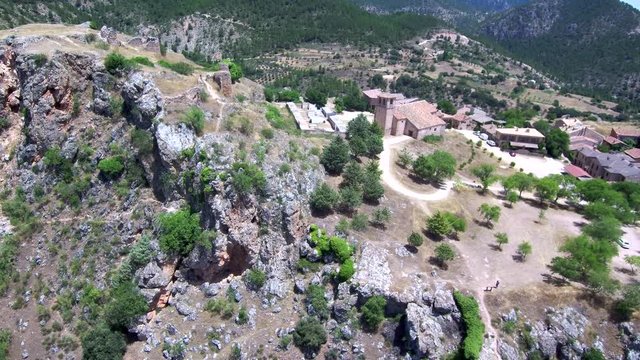 Drone in Riopar Viejo. Village of Albacete, Spain - 4k Video