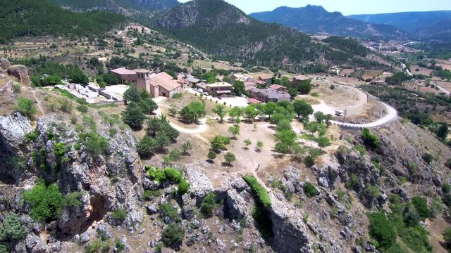 Drone in Riopar Viejo. Village of Albacete, Spain - 4k Video