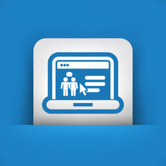 Chat social web icon
