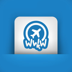 Website travel agency icon