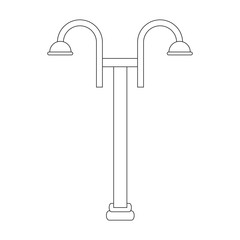 Isolated public lamp icon