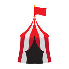 Isolated carnival tent