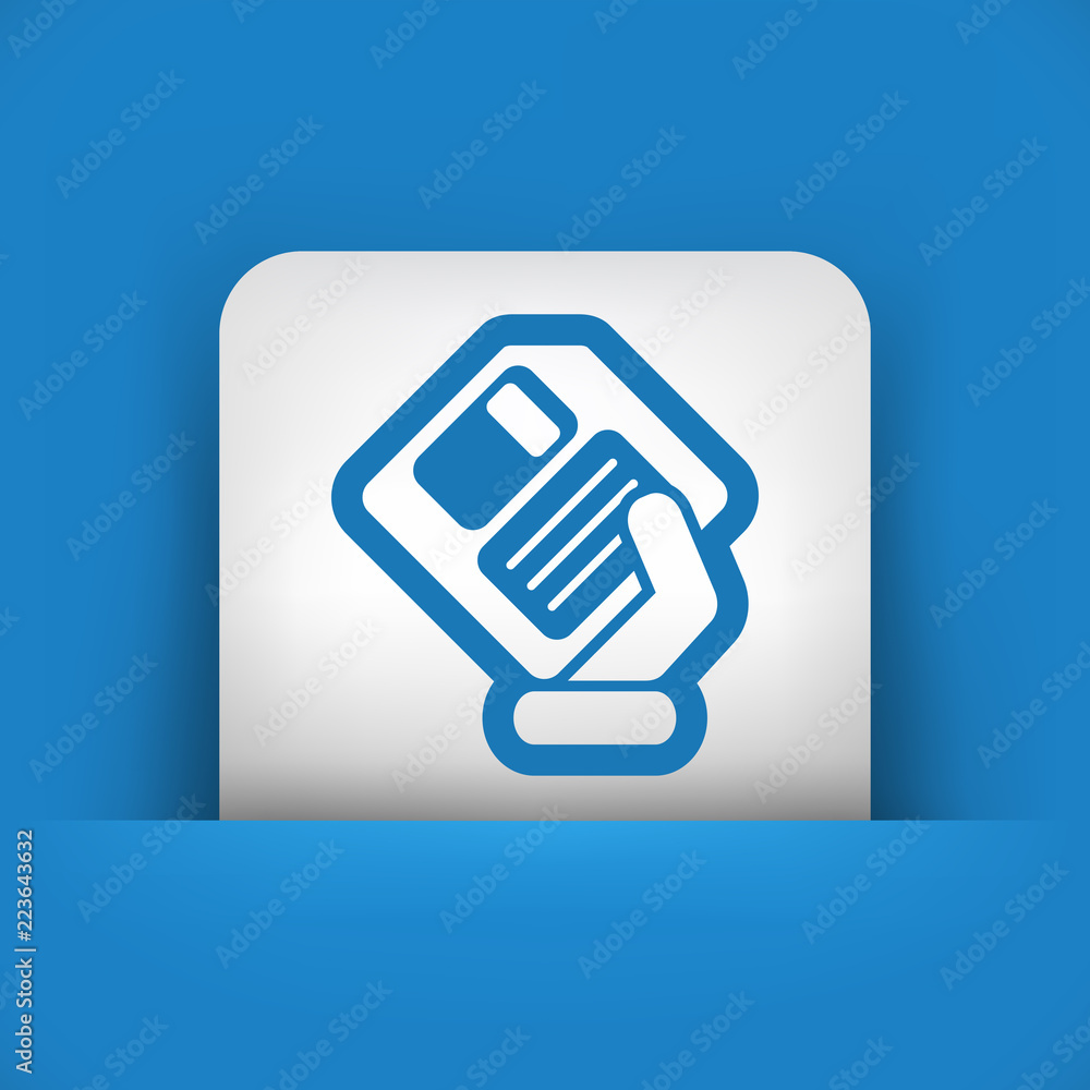 Poster saving data icon