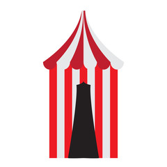 Isolated carnival tent