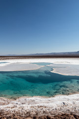 Hidden lagoons of Baltinache, Atacama Desert, Chile