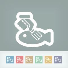 Fish eating icon