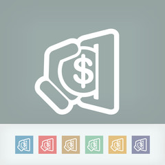 Business coin icon