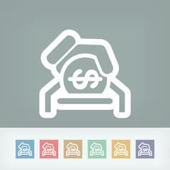 Business coin icon