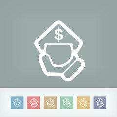 Business coin icon
