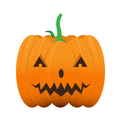 Isolated happy halloween pumpkin