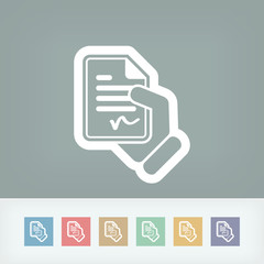 Fototapeta premium Document signed icon