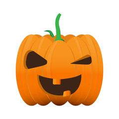 Isolated happy halloween pumpkin