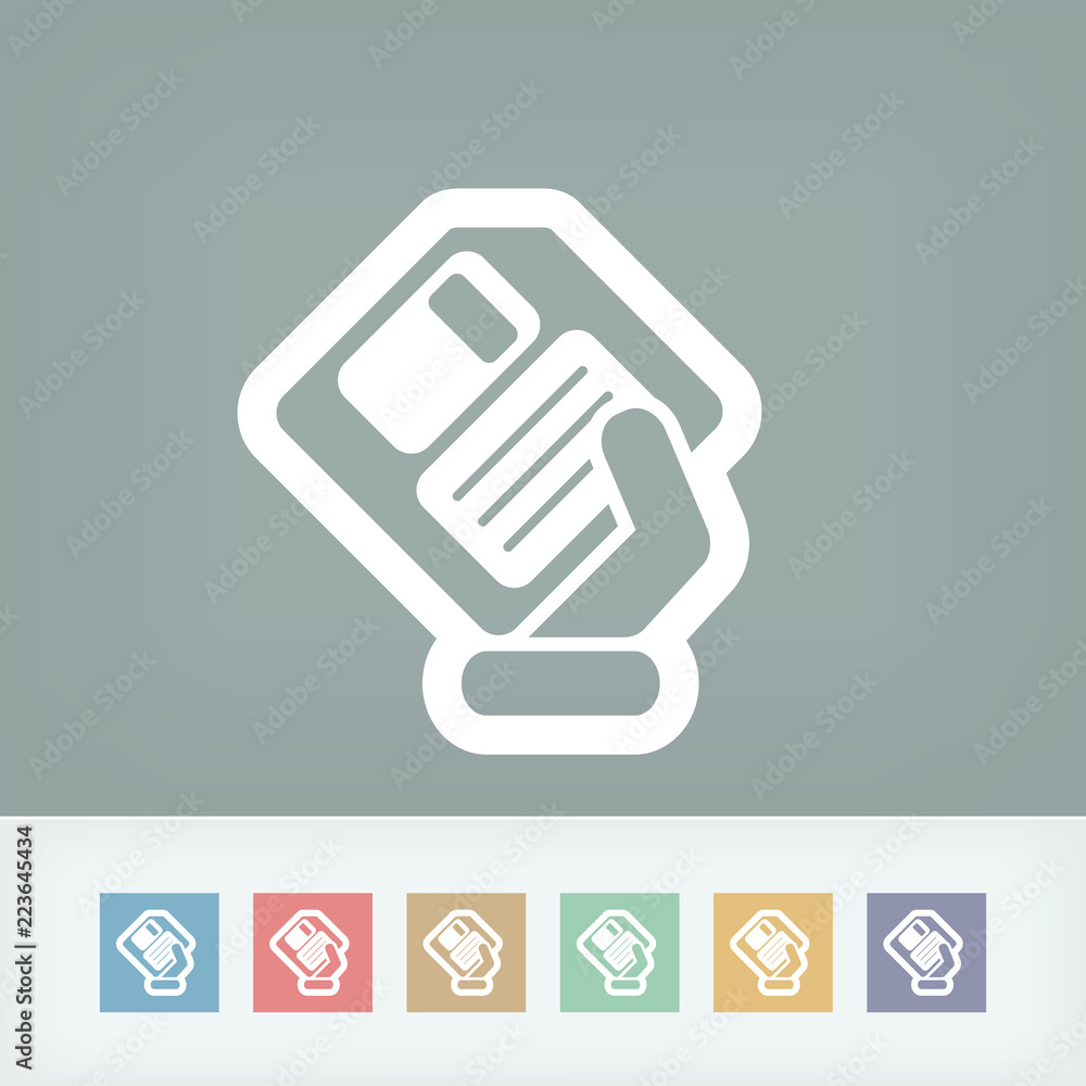 Poster saving data icon