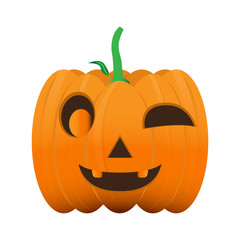 Isolated happy halloween pumpkin