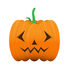 Isolated happy halloween pumpkin